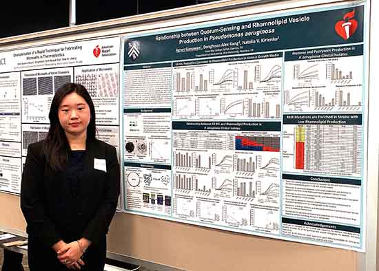 Agnes Gunawan with her research poster
