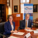 Amy Dittmar, Rice’s Howard R. Hughes provost and executive vice president for academic affairs, and Dwight Smith, Lone Star College's vice chancellor for academic and workforce success, signing MOU documents